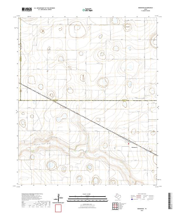 Edmonson, TX — USGS 7.5-minute topo (2022)