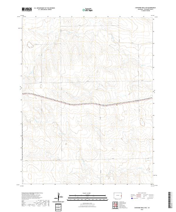 Cheyenne Wells SW, CO — USGS 7.5-minute topo (2022)