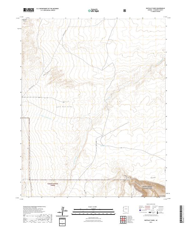 Buffalo Tanks, AZ — USGS 7.5-minute topo (2021)