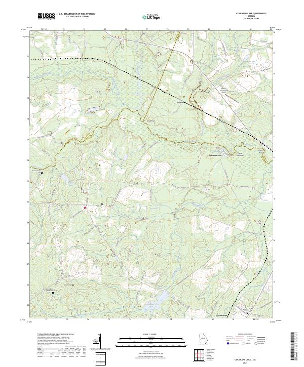 Colemans Lake, GA — USGS 7.5-minute topo (2024)