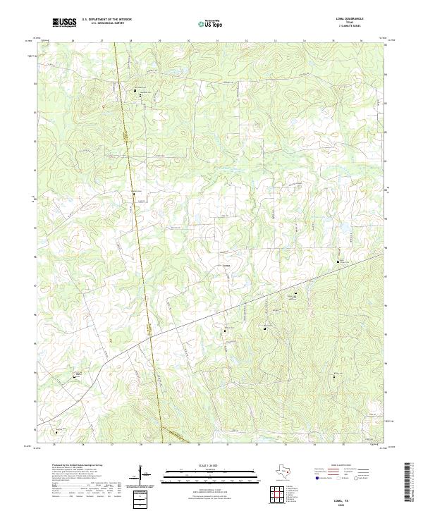 Loma, TX — USGS 7.5-minute topo (2022)