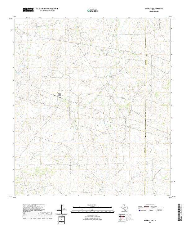 Blocker Tank, TX — USGS 7.5-minute topo (2022)
