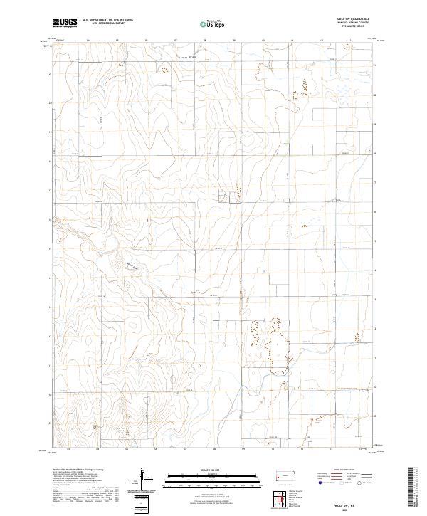 Wolf SW, KS — USGS 7.5-minute topo (2022)