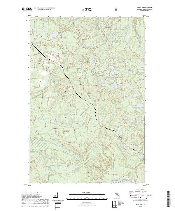 Echo Lake, MI — USGS 7.5-minute topo (2023)
