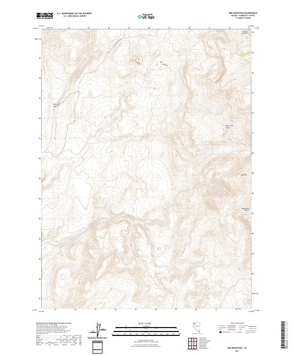 Red Mountain, NV — USGS 7.5-minute topo (2021)