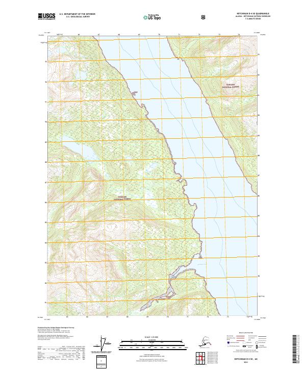 Ketchikan D-4 SE, AK — USGS 7.5-minute topo (2021)
