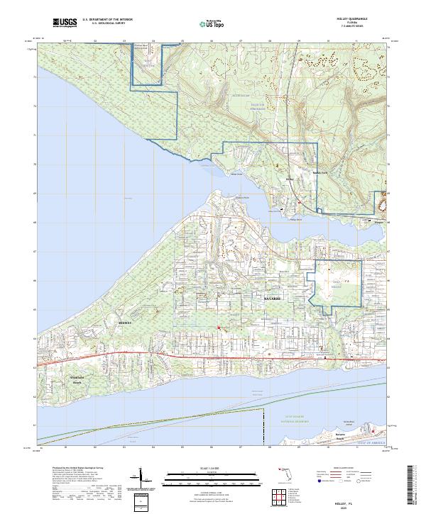 Holley, FL — USGS 7.5-minute topo (2025)