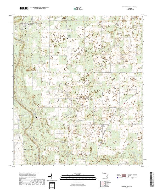 Dowling Park, FL — USGS 7.5-minute topo (2024)
