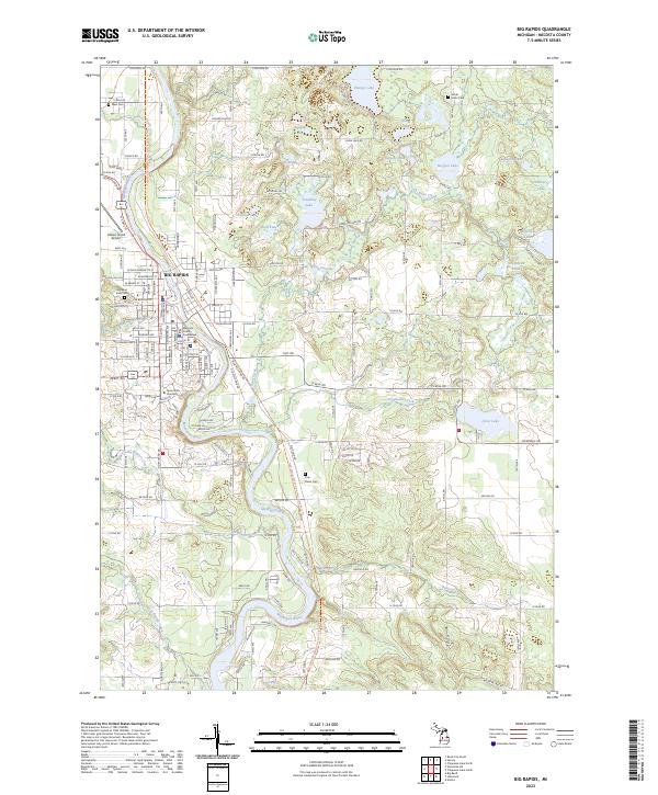 Big Rapids, MI — USGS 7.5-minute topo (2023)