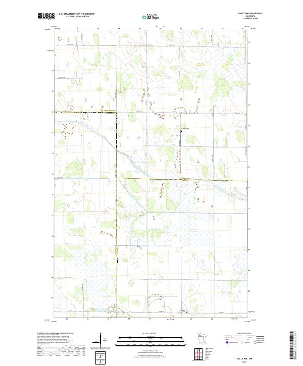 Gully NW, MN — USGS 7.5-minute topo (2022)