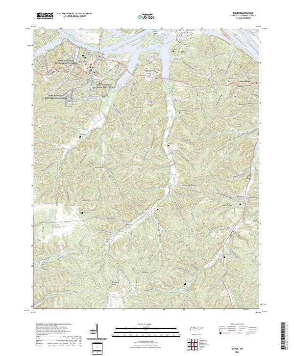 Dover, TN — USGS 7.5-minute topo (2022)
