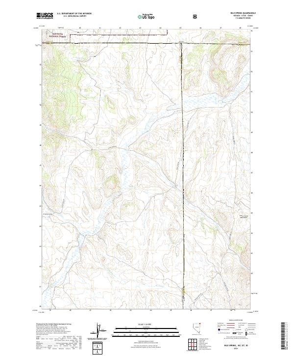 Nile Spring, NV-UT-ID — USGS 7.5-minute topo (2021)