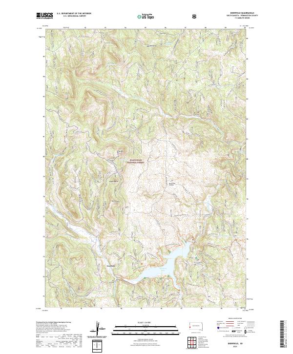 Deerfield, SD — USGS 7.5-minute topo (2021)