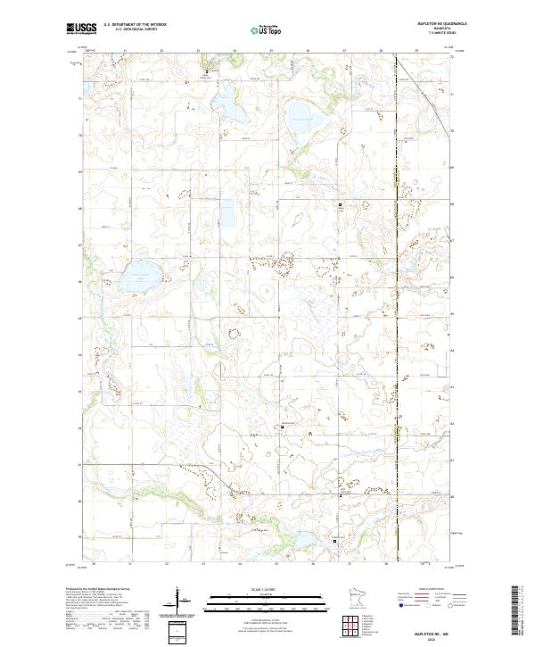 Mapleton NE, MN — USGS 7.5-minute topo (2022)