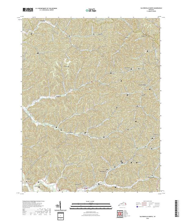 Salyersville North, KY — USGS 7.5-minute topo (2022)