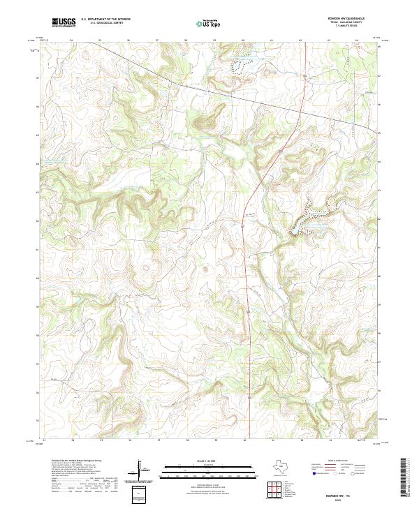 Rowden NW, TX — USGS 7.5-minute topo (2022)