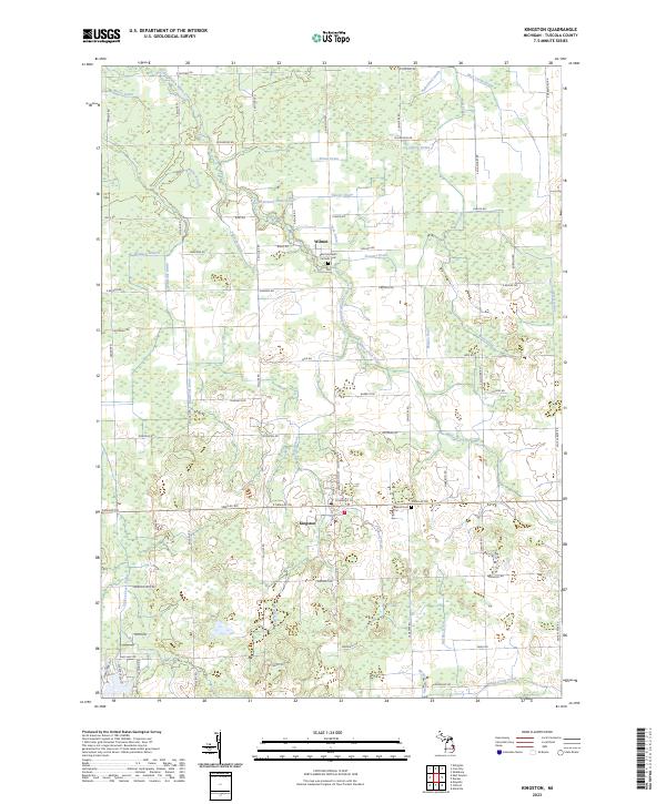 Kingston, MI — USGS 7.5-minute topo (2023)