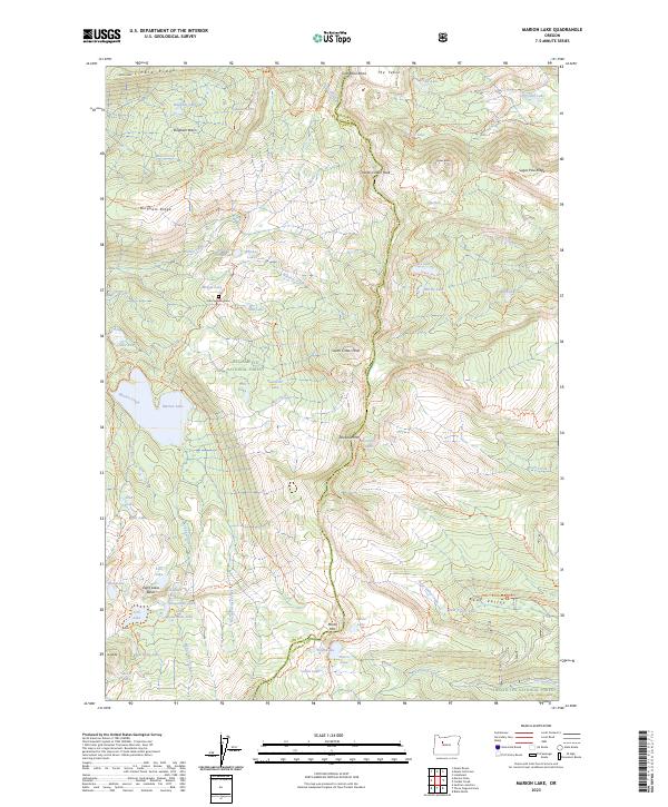 Marion Lake, OR — USGS 7.5-minute topo (2023)