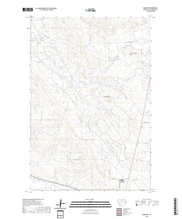 Baker NE, MT — USGS 7.5-minute topo (2024)