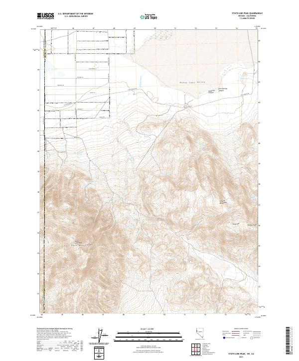 State Line Peak, NV-CA — USGS 7.5-minute topo (2021)