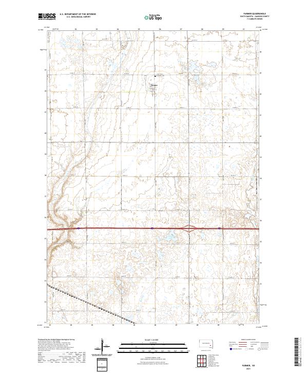 Farmer, SD — USGS 7.5-minute topo (2021)