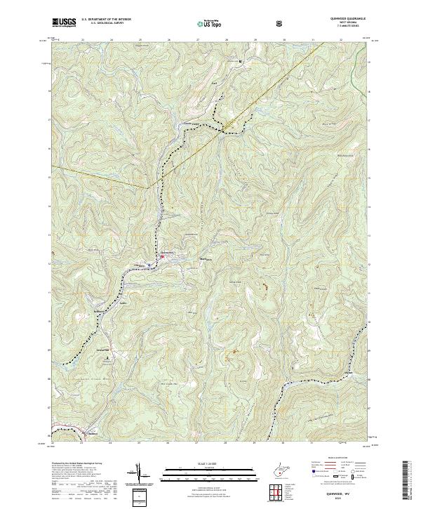 Quinwood, WV — USGS 7.5-minute topo (2023)