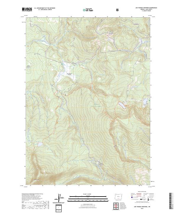 Lee Thomas Crossing, OR — USGS 7.5-minute topo (2023)
