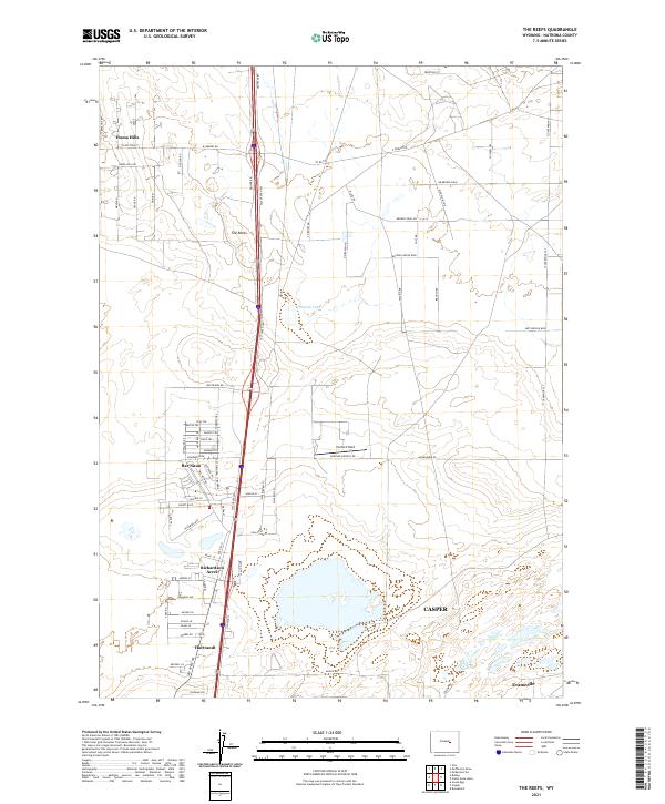 The Reefs, WY — USGS 7.5-minute topo (2021)