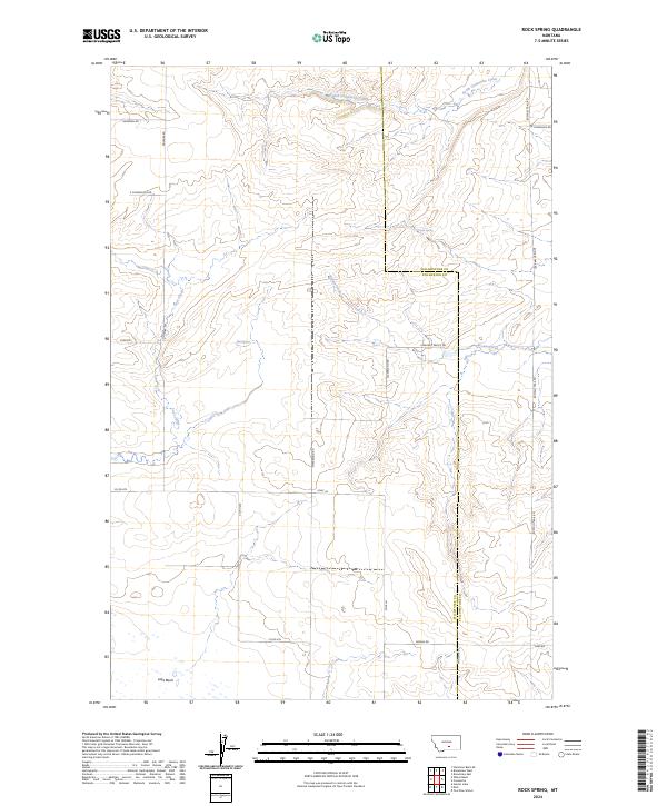 Rock Spring, MT — USGS 7.5-minute topo (2024)