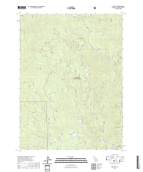 Fish Lake, CA — USGS 7.5-minute topo (2022)