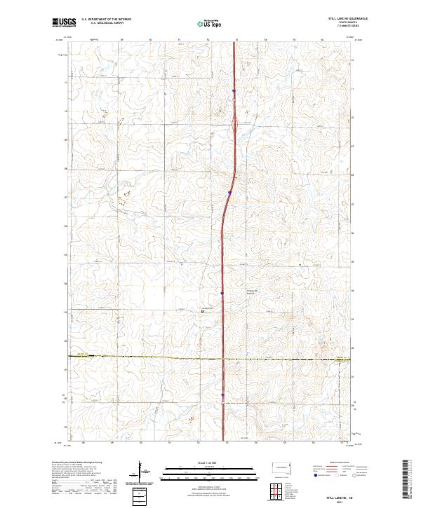 Still Lake NE, SD — USGS 7.5-minute topo (2021)