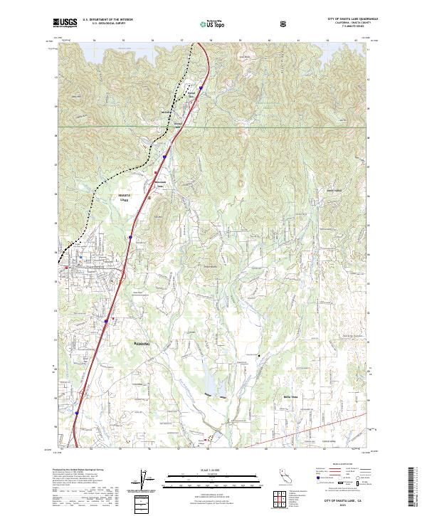 City of Shasta Lake, CA — USGS 7.5-minute topo (2023)