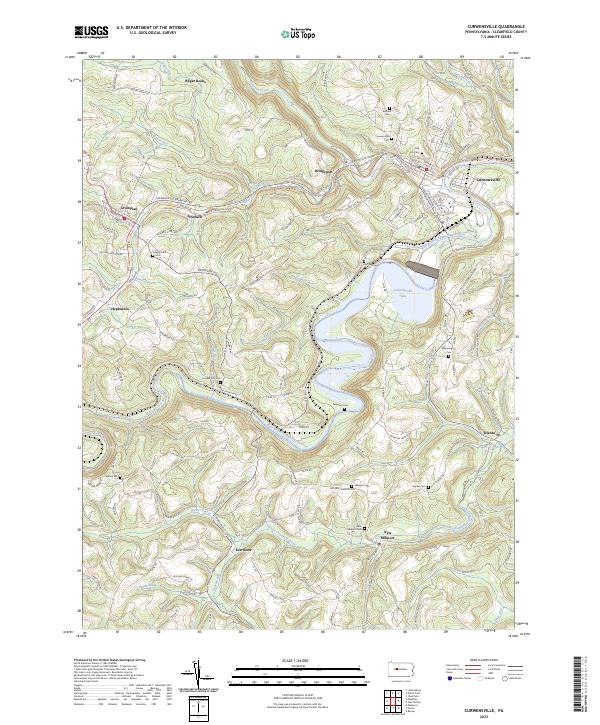 Curwensville, PA — USGS 7.5-minute topo (2023)
