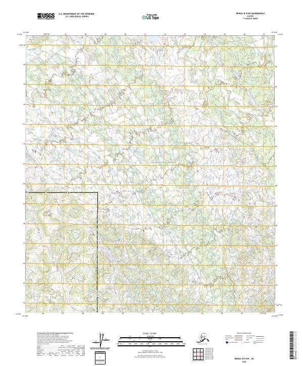 Denali B-5 SW, AK — USGS 7.5-minute topo (2023)