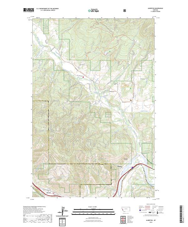 Alberton, MT — USGS 7.5-minute topo (2024)
