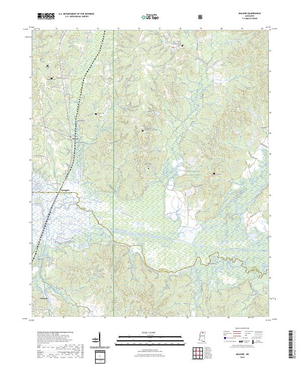Malone, MS — USGS 7.5-minute topo (2024)