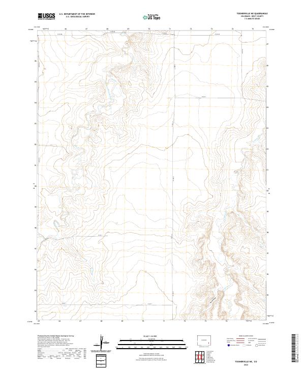 Toonerville NE, CO — USGS 7.5-minute topo (2022)
