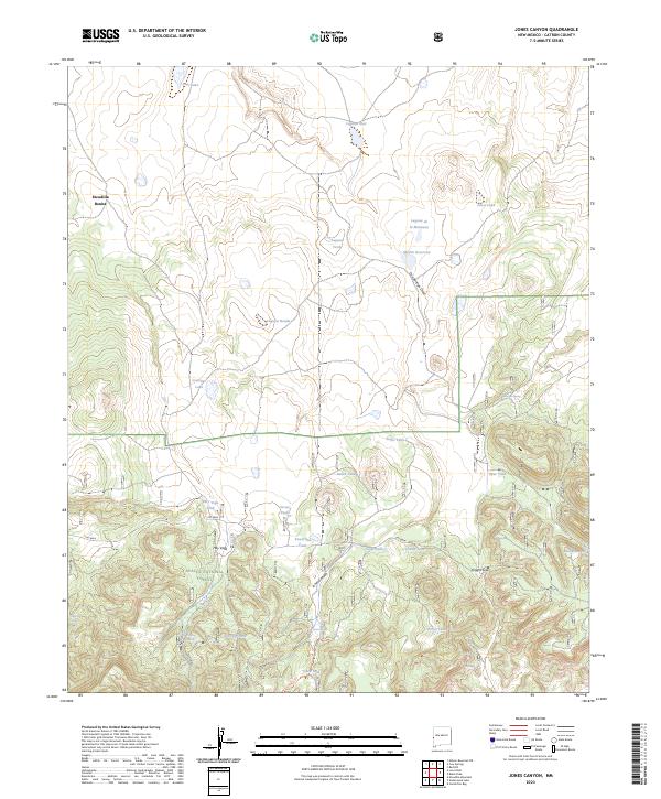 Jones Canyon, NM — USGS 7.5-minute topo (2023)