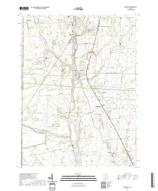 Prospect, OH — USGS 7.5-minute topo (2023)