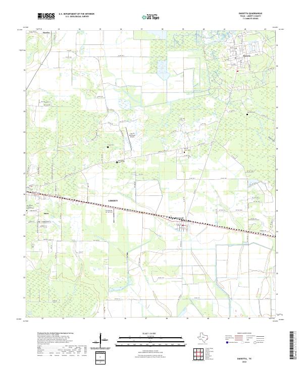 Daisetta, TX — USGS 7.5-minute topo (2022)