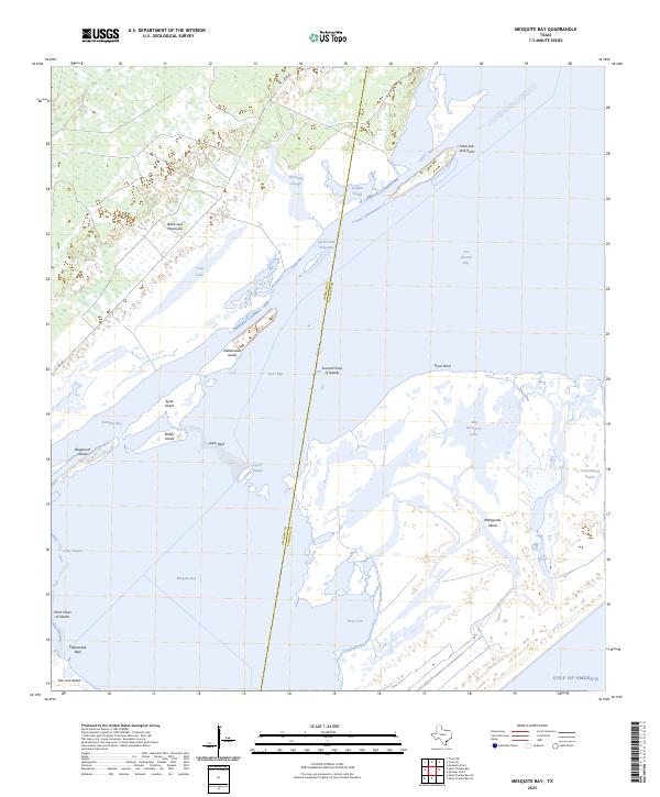 Mesquite Bay, TX — USGS 7.5-minute topo (2025)