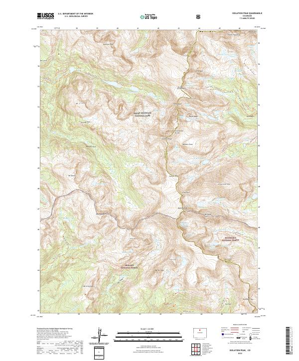 Isolation Peak, CO — USGS 7.5-minute topo (2022)