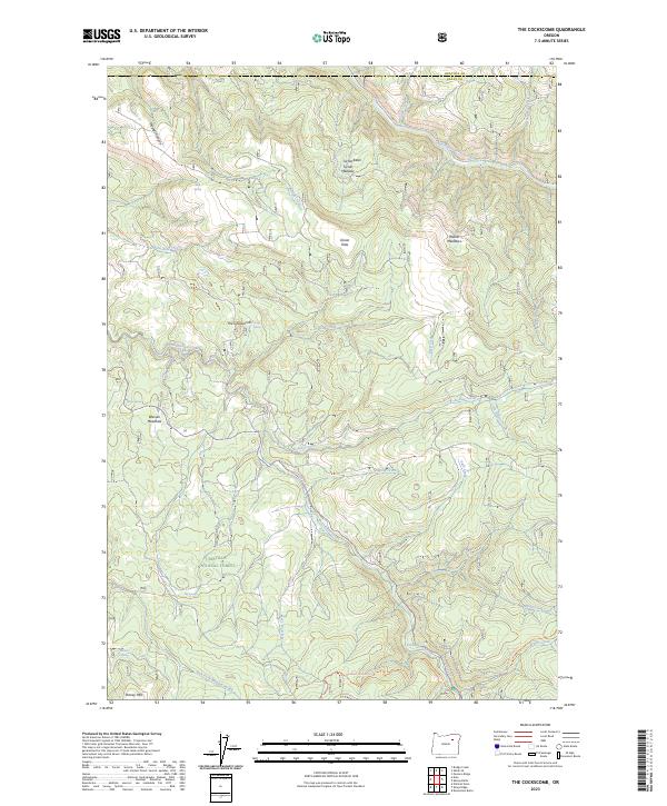 The Cockscomb, OR — USGS 7.5-minute topo (2023)