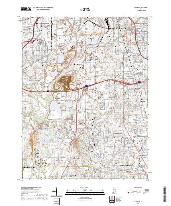 Maywood, IN — USGS 7.5-minute topo (2022)