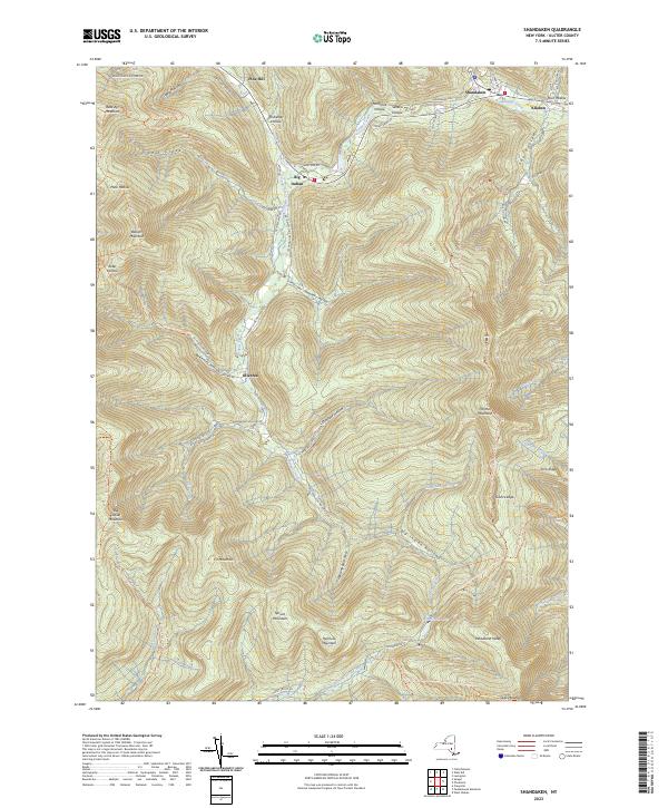 Shandaken, NY — USGS 7.5-minute topo (2023)