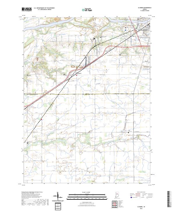 Clymers, IN — USGS 7.5-minute topo (2022)