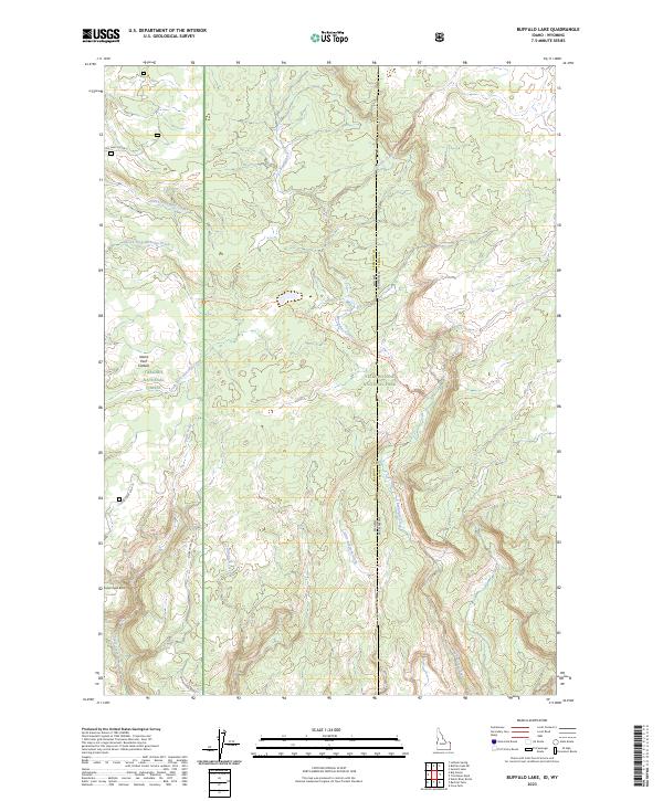 Buffalo Lake, ID-WY — USGS 7.5-minute topo (2023)