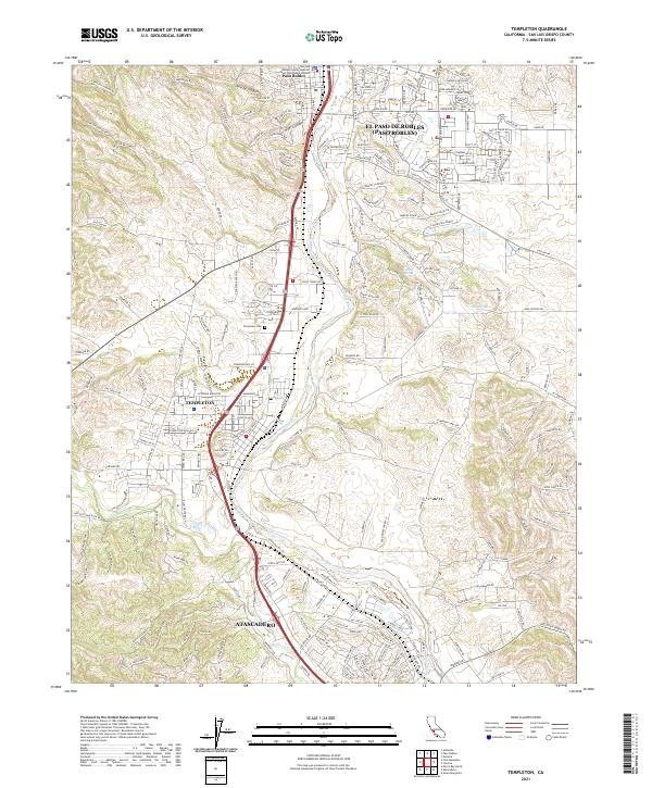 Templeton, CA — USGS 7.5-minute topo (2021)