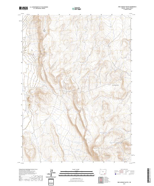 Red Lookout Butte, OR — USGS 7.5-minute topo (2023)