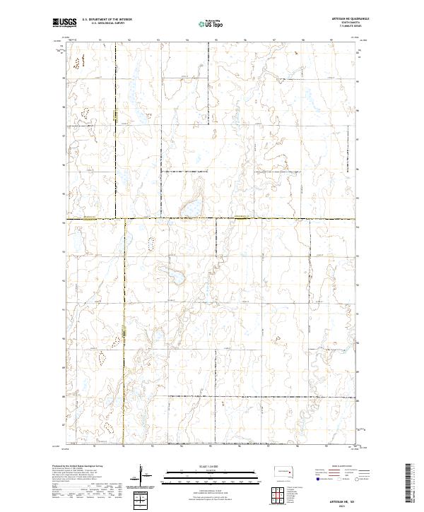 Artesian NE, SD — USGS 7.5-minute topo (2021)